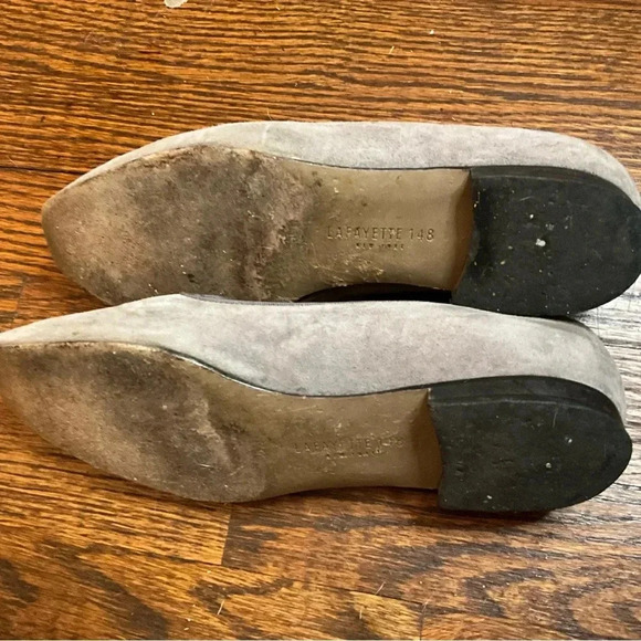 Lafayette 148 New York 'Siena' Grey suede loafer - Picture 3 of 3